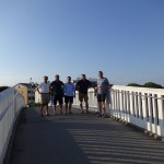 Die Radfreunde auf der Seufzerbrücke...