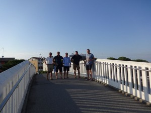 Die Radfreunde auf der Seufzerbrücke...