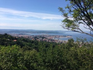 Blick von Opicina auf Triest...