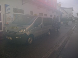 Umstieg auf ein Taxi...